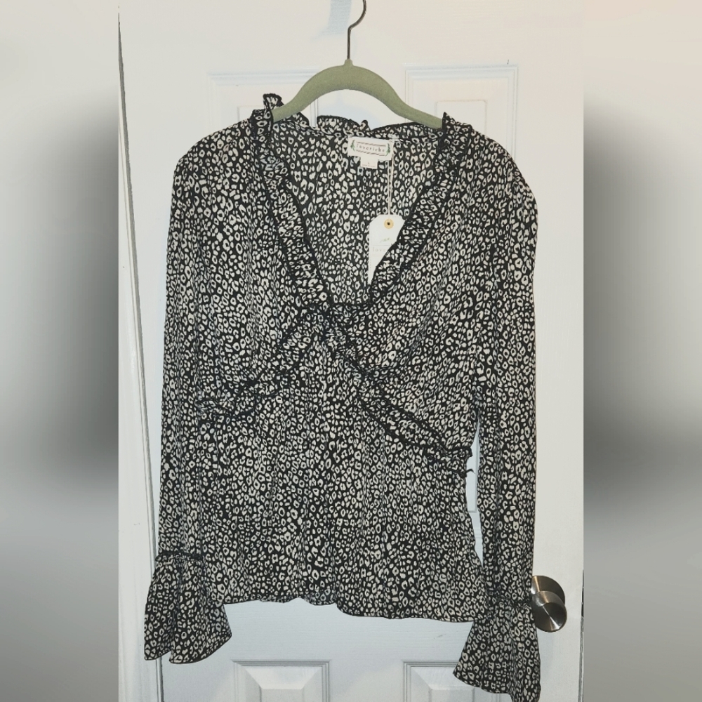 NWT Loveriche long-sleeved v neck top